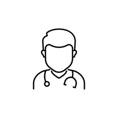 Doctor icon design isolated on white background. Vector