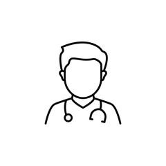 Doctor icon design isolated on white background. Vector