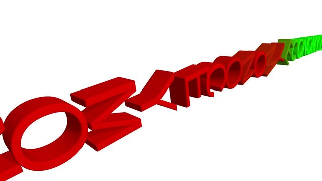 Economy down domino effect concept