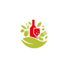 Organic Food and Drink Logo Template