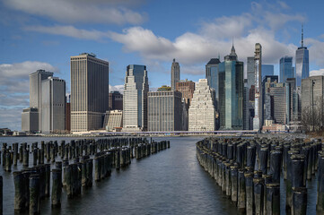 Fototapeta na wymiar Most beautiful view of Manhattan downtown