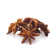 Star-Anise isolated on white