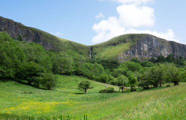 Fototapeta na wymiar The waterfall in Clencar valley