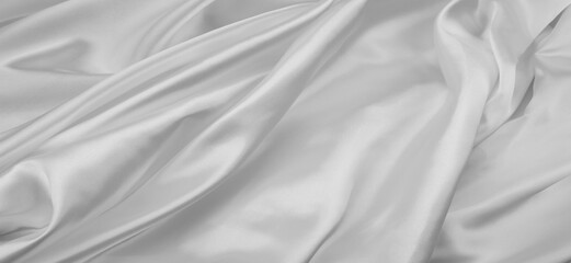 Obraz premium White silk fabric lines