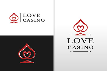 love casino lucky professional logo design luxury premium vector editable