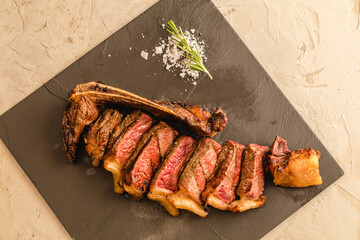 Cut out aged beef. Chuleton rubia gallega