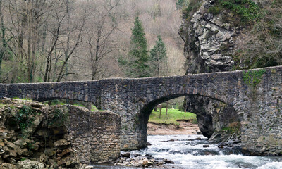 Fototapeta na wymiar Witches Bridge, Gipuzkoa, Basque Country