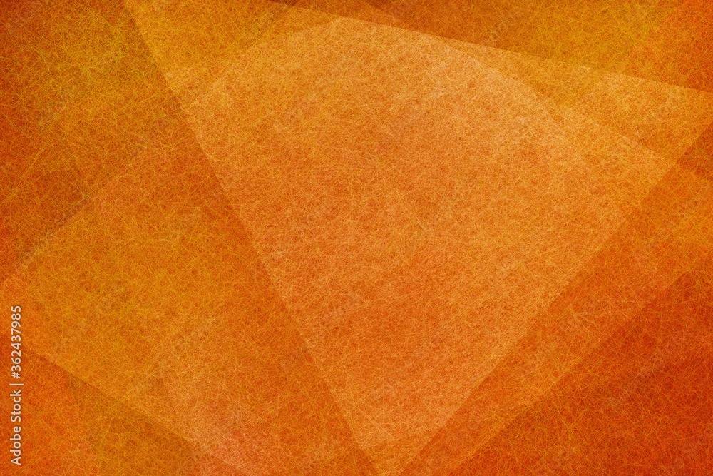 Wall mural abstract orange background with textured triangle shapes in fun colorful geometric pattern, orange r