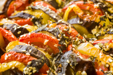 Ratatouille Diet Vegetarian Vegan Food - Oven Baked Provencal Traditional French Vegetable Dish,...