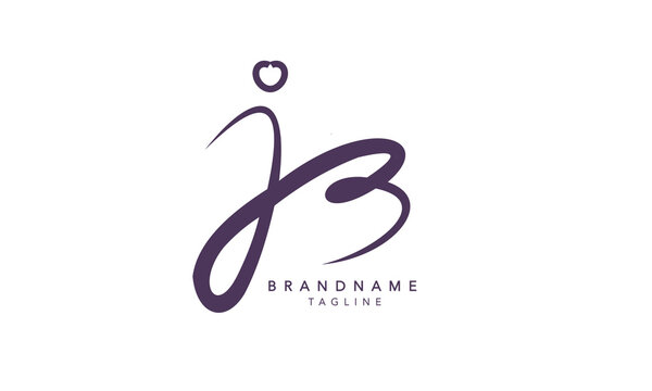 Alphabet letters Initials Monogram logo JB, BJ, J and B