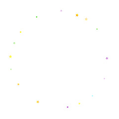 Rainbow Festive Confetti. Carnival Star Falling.