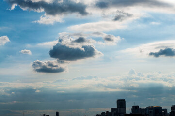 Naklejka premium Sky and city views in Bangkok, Thailand