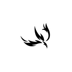 Flying Wings Bird Logo abstract design vector template