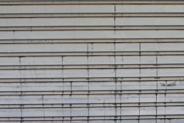 Dirty metal roller shutter door