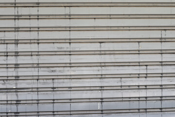 Dirty metal roller shutter door
