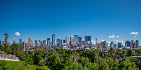 Calgary skyline looking from the south to the north. 
