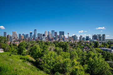 Calgary skyline looking from the south to the north. 