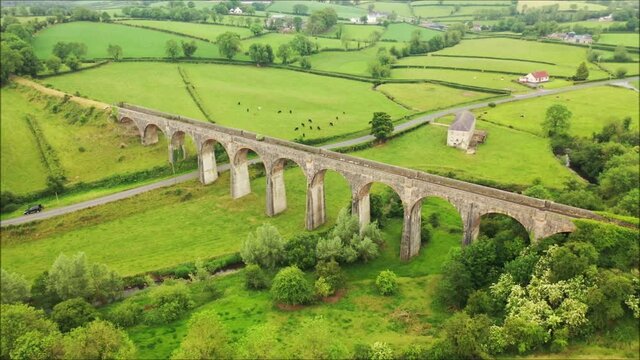 Drone footage of the famous derelict via duct in Co. Armagh, Northern Ireland