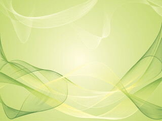 Abstract green background with waves.