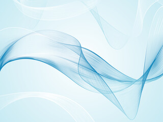Abstract blue background with waves.