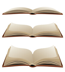 Vector books isolated on white background.