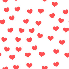 Hearts seamless pattern. Love symbols. Valentine's day background design. Romantic design loop texture.