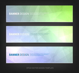 set of abstract banners