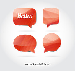 set of speech bubbles