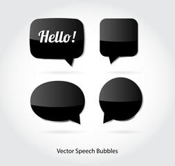 speech bubbles set