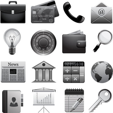 Vector set of business icons.