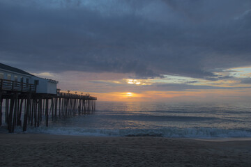 Obraz premium Sunrise at Kitty Hawk North Carolina