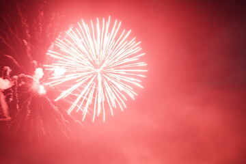 Fireworks being fired off in Wisconsin to celebrate the 4th of July independence day.