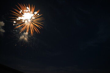 Fireworks being fired off in Wisconsin to celebrate the 4th of July independence day. 