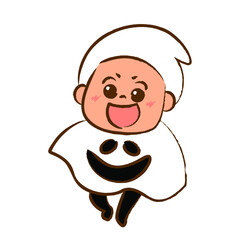 ゴーストの仮装をした男の子