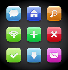 buttons for web vector