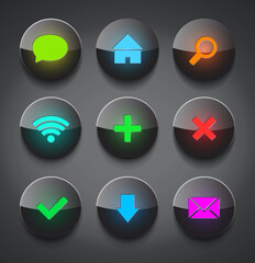 buttons for web vector