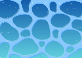 濃い青の海の水面のベクターイラスト