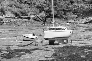 Voilier à marée basse .