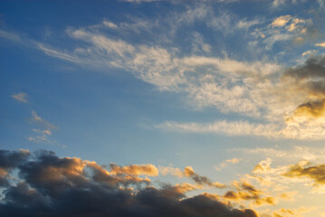 空　雲　夕暮れ　素材