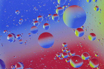 Air bubbles on the water surface