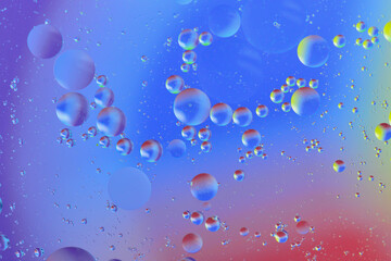 Air bubbles on the water surface