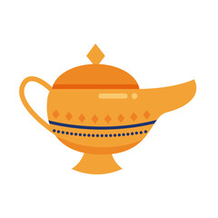magic lamp hindu flat style icon