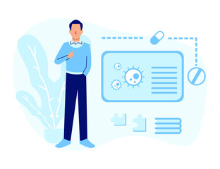 illustration of corona medical presentation