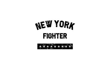 New York Fighter Typography for Tee Graphic