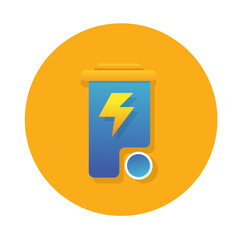 recycle bin flat icon vector design.