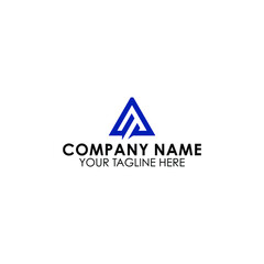 Vector Premium logo with two one colors. Beautiful logotype design for luxury corporate branding. Elegant identity design in blue and.