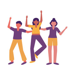 Obraz premium Women and man avatars vector design