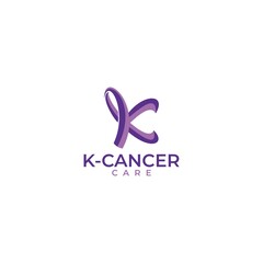 K Cancer Care Logo Design Vector