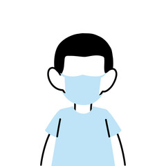 children with mask and uniform