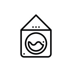 Laundromat, Laundry House Icon Logo Vector Isolated. Laundry Set of Icon. Editable Stroke and Pixel Perfect.